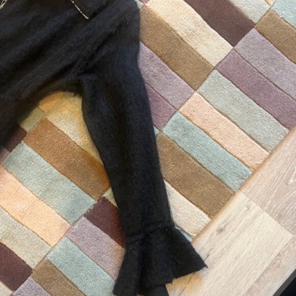 Black, Asymmetrical Coat by LA Designer - Sterling Capricio, Size 6-8 - Picture 6 of 15